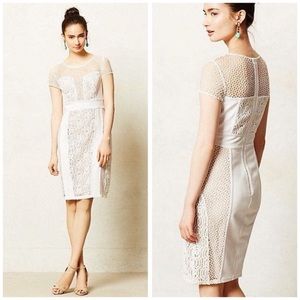 Anthropologie Maeve Palido Mesh White Dress